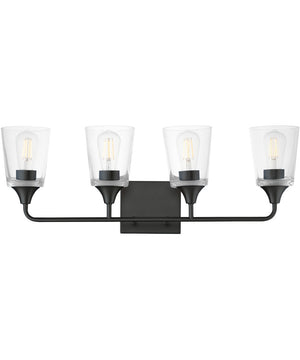 Hudson 4-Light Bath Vanity Black