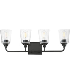 Hudson 4-Light Bath Vanity Black