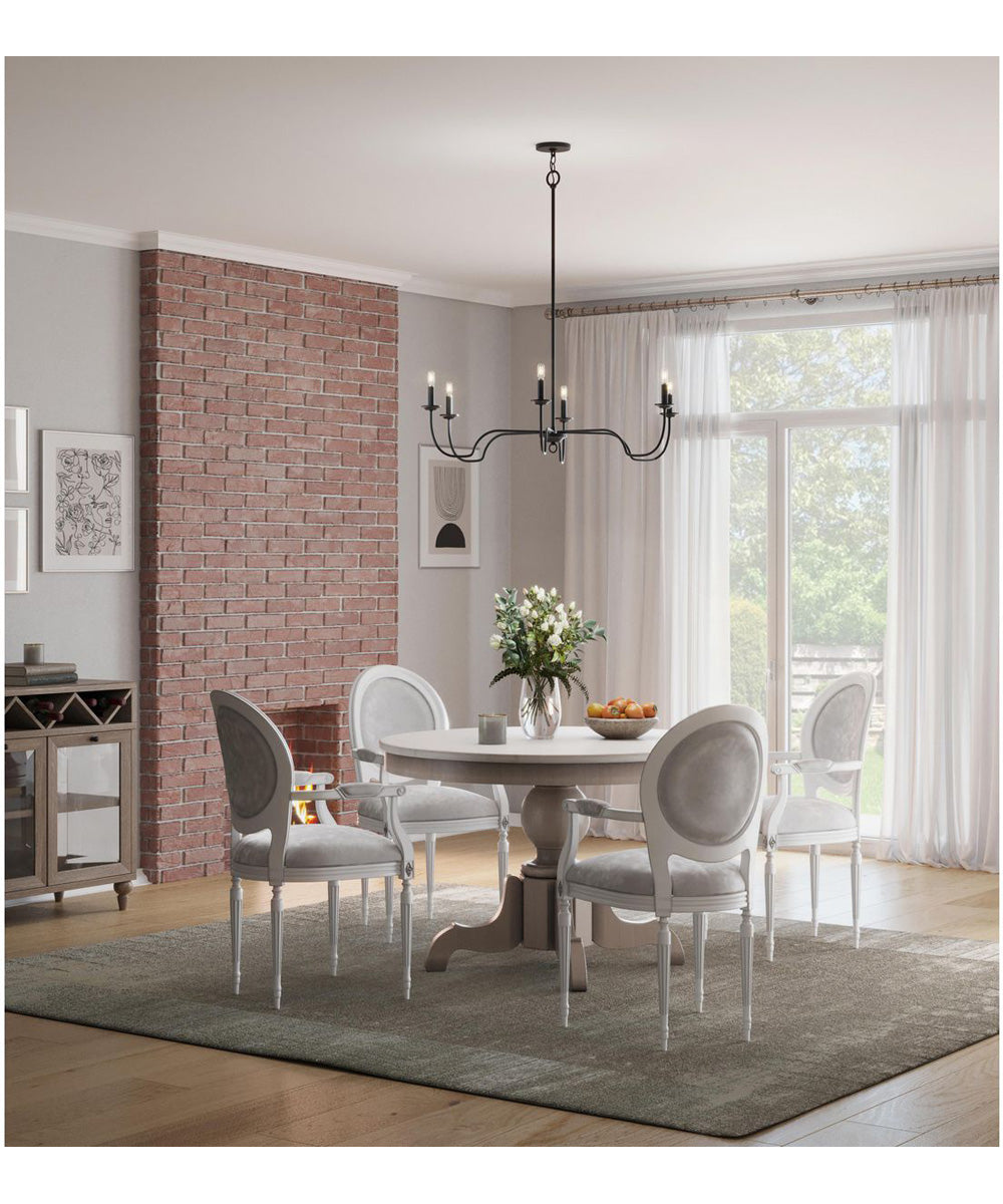 Canebrake 6-Light Chandelier Light Matte Black