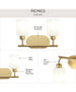 Reines 2-Light Bath Vanity with Opal Glass Shades Brushed Gold