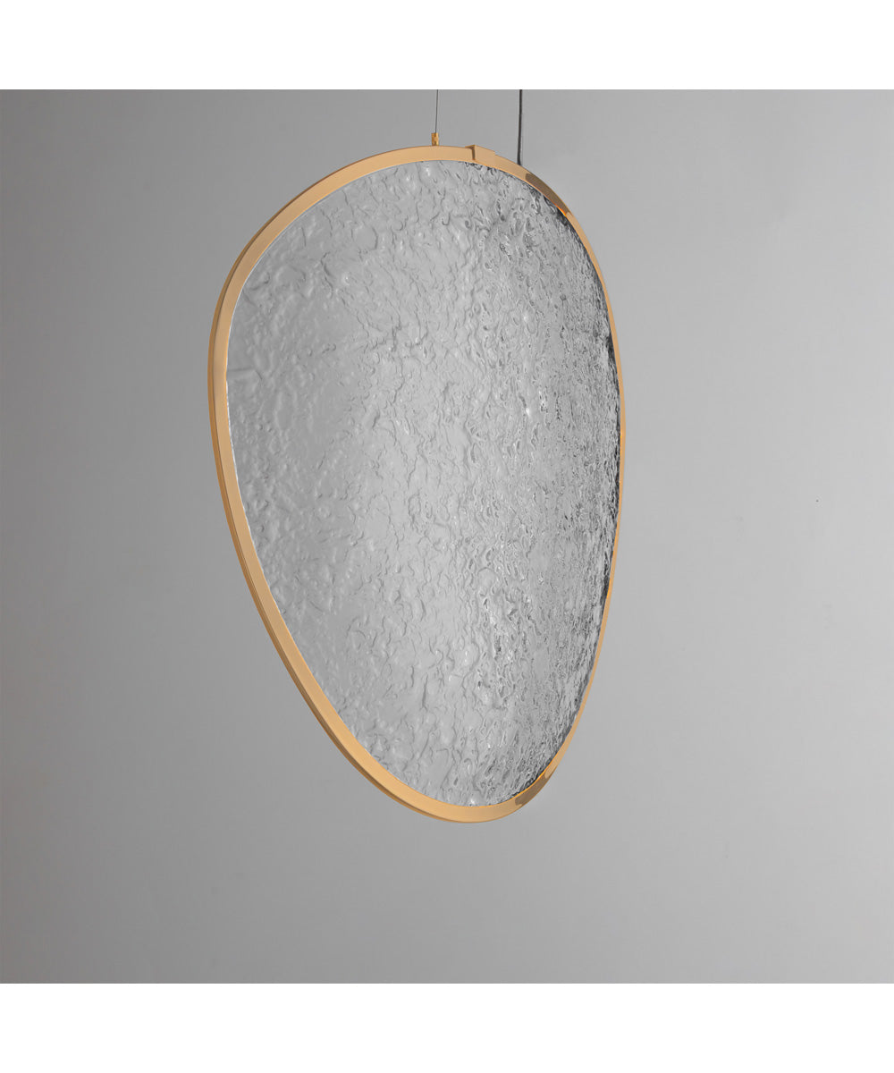 Moonscapes Single LED Pendant Brushed Champagne