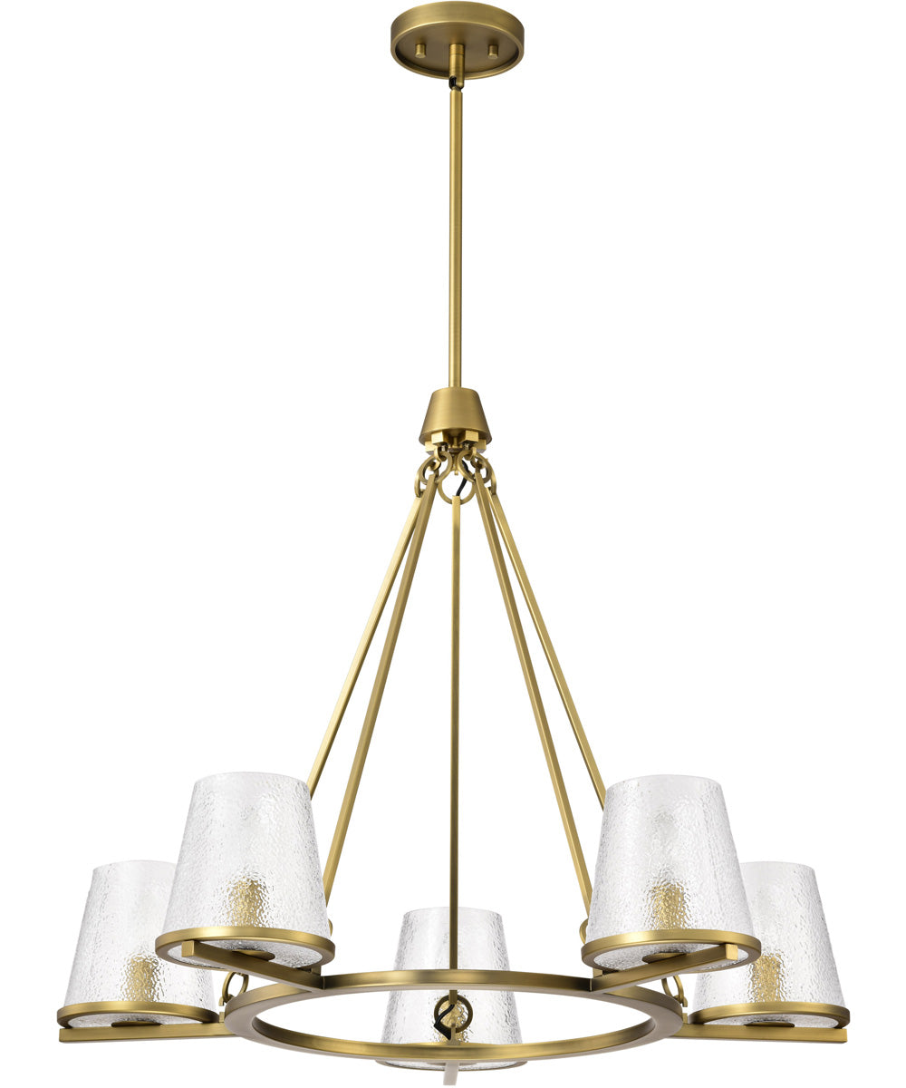 Valentine 5-Light Chandelier Vintage Brass