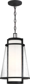18"H Anau 1-Light Outdoor Matte Black / Glass
