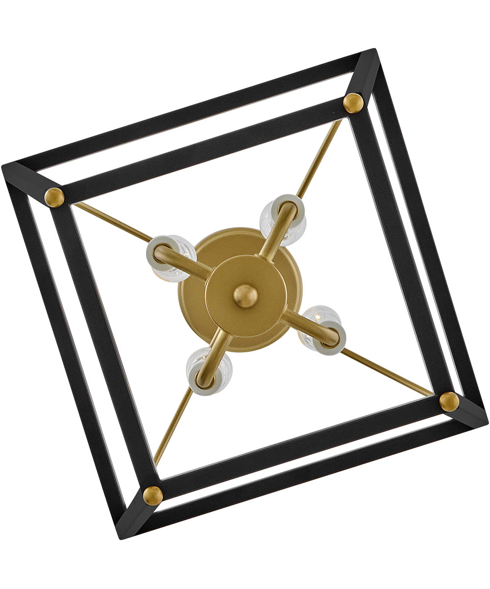 Tate 4-Light Medium Pendant in Black