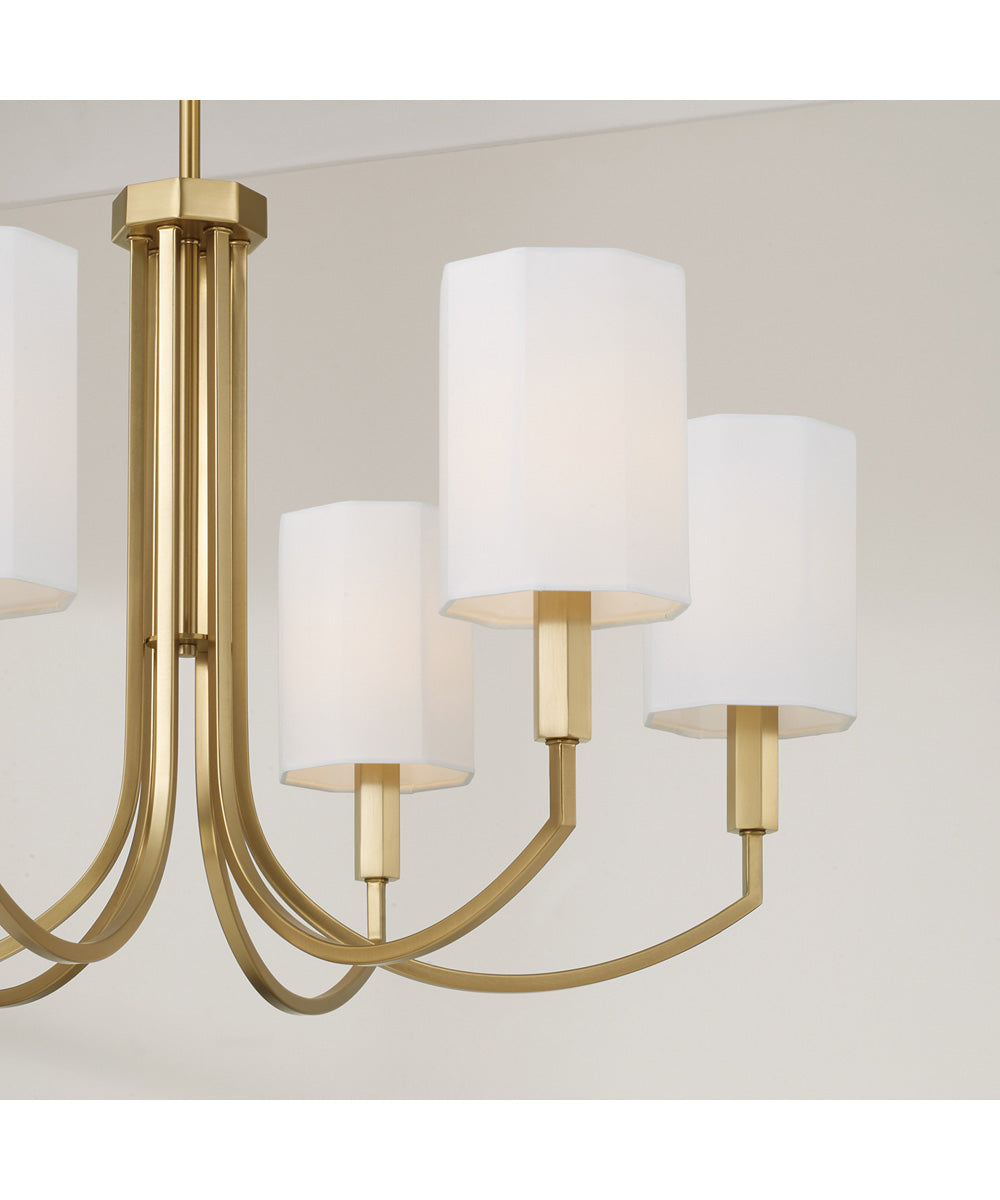 Adrian 6-Light Chandelier Aged Brass