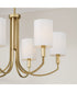 Adrian 6-Light Chandelier Aged Brass