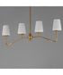 Durham 4-Light Linear Chandelier Natural Aged Brass