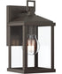 Cantley Small Outdoor Wall Lantern with Clear Glass Panels Antique Bronze
