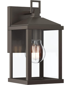Cantley Small Outdoor Wall Lantern with Clear Glass Panels Antique Bronze