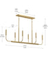 Reines 6-Light Linear Chandelier Brushed Gold