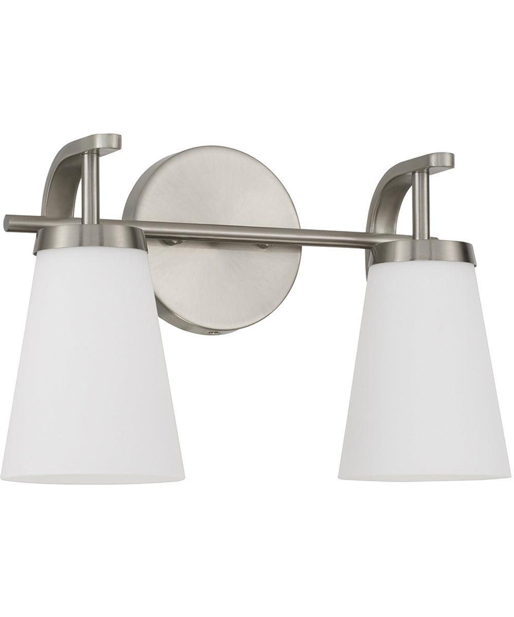 Drake 2-Light Vanity Brushed Nickel