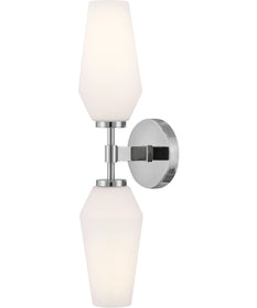 Gio 2-Light Large Two Light Sconce in Chrome