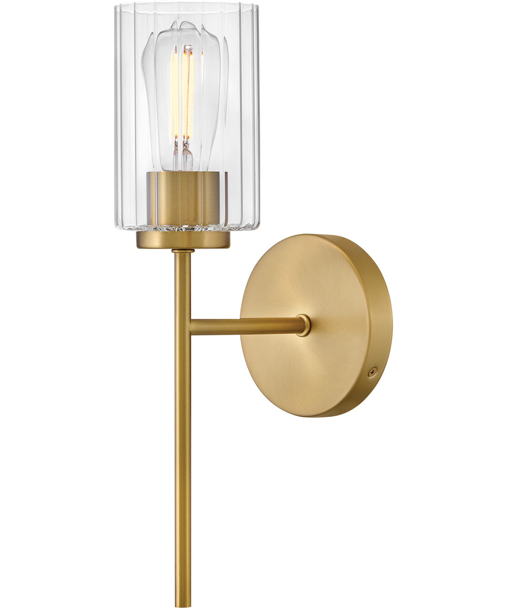 Leta 1-Light Medium Single Light Sconce in Lacquered Brass