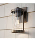 Kagen Small Outdoor Wall Light with Clear Glass Panels Antique Bronze