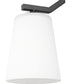 Vertex 3-Light Etched White Convertible Chandelier Matte Black