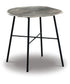 Laverford Round End Table Chrome/Black
