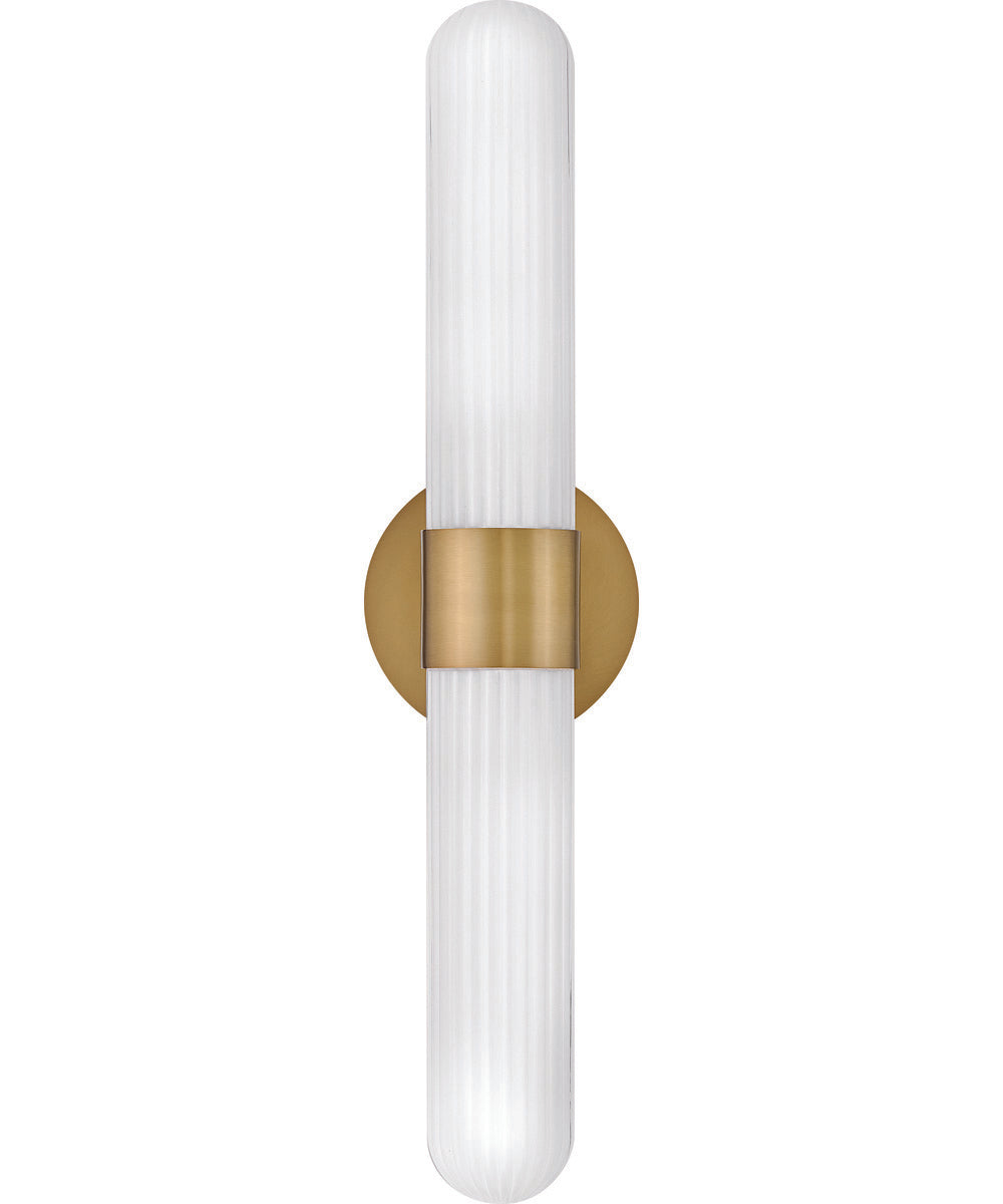 Nina 2-Light Large Two Light Sconce in Lacquered Brass