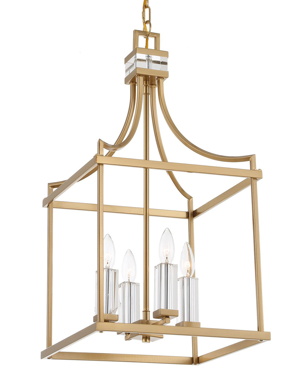 Montreal 4 Light Brass Lantern Pendant