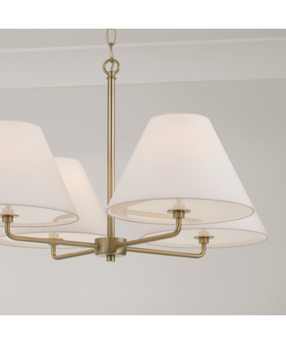 Parson 4-Light Chandelier Matte Brass
