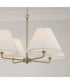 Parson 4-Light Chandelier Matte Brass