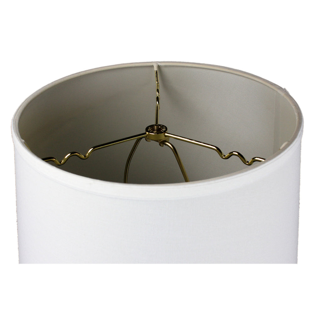 2 Light Swag Plug-In Pendant 14"w White Linen with Diffuser, Black Cord