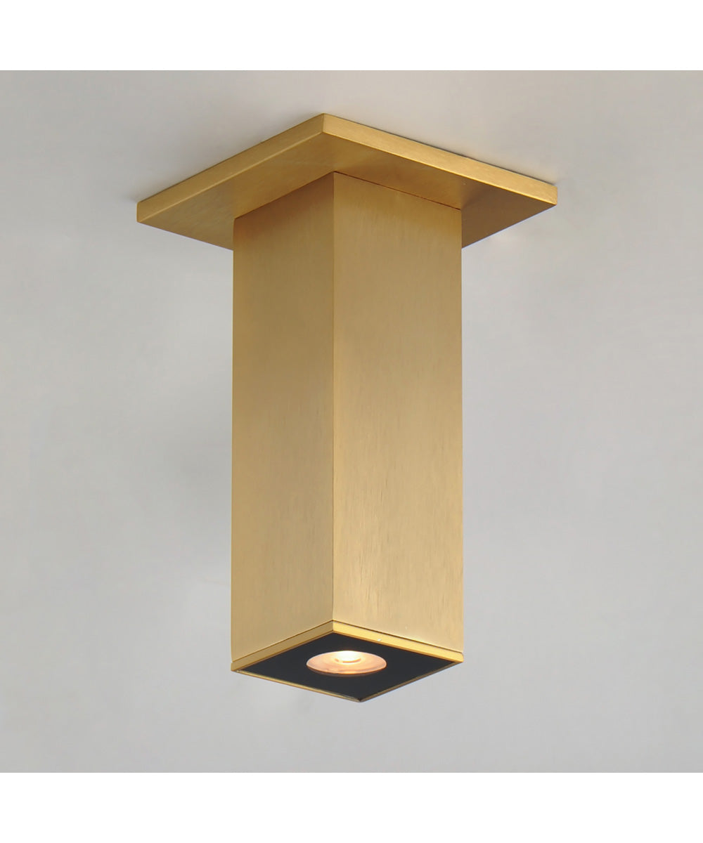 Culvert 7.5 inch LED Indoor Flush Mount Natural Aged Brass