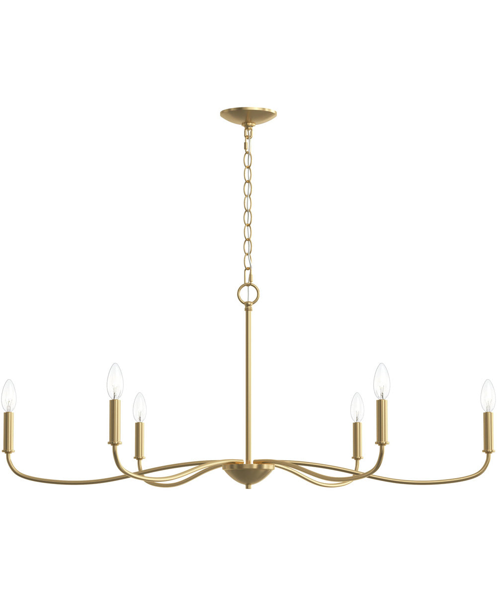 Ilia 6-Light Extra Large Chandelier Brushed Gold