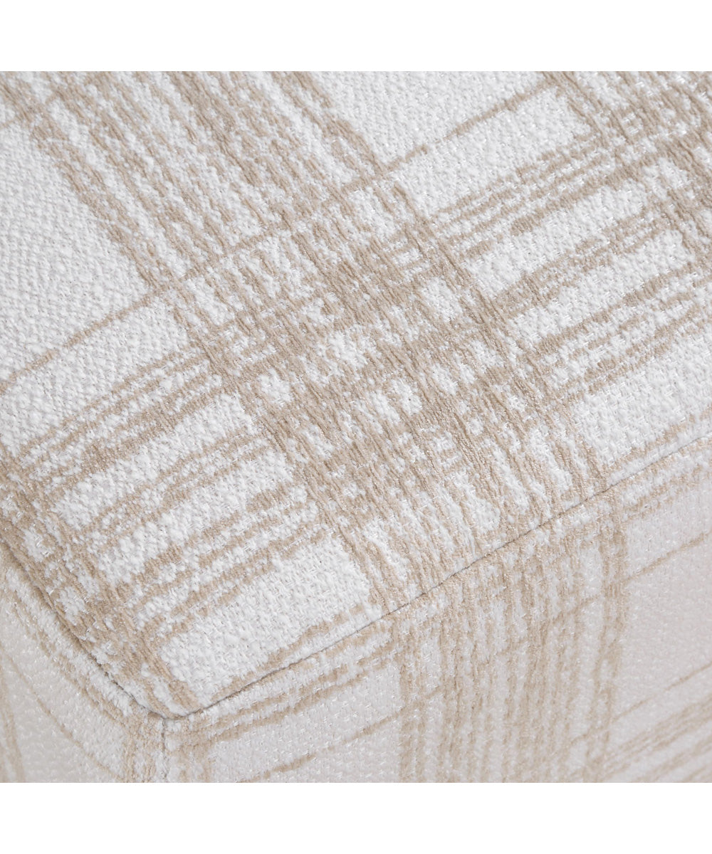 Joie Porcelain Plaid Ottoman