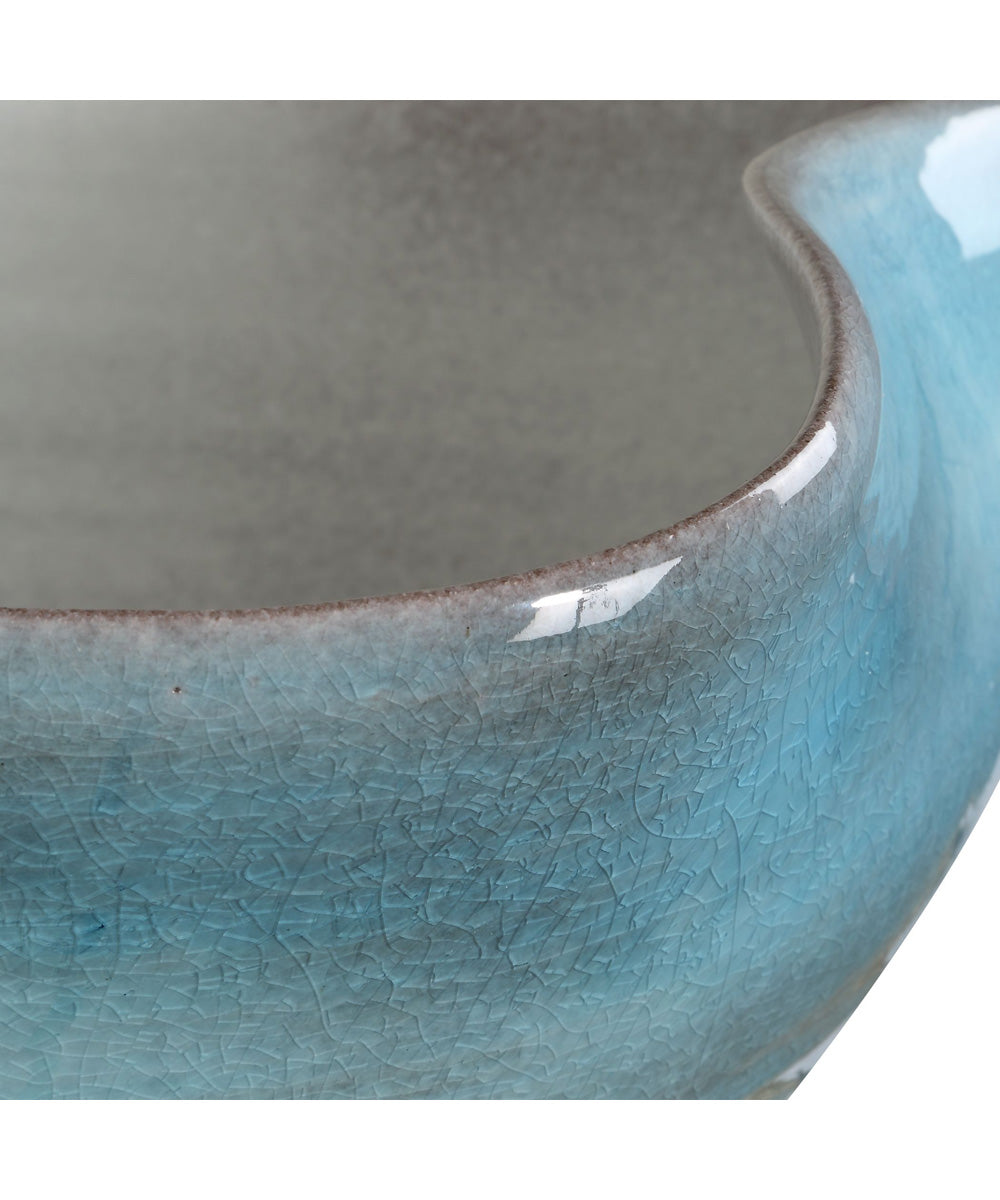 Blue Crest Ceramic Bowl