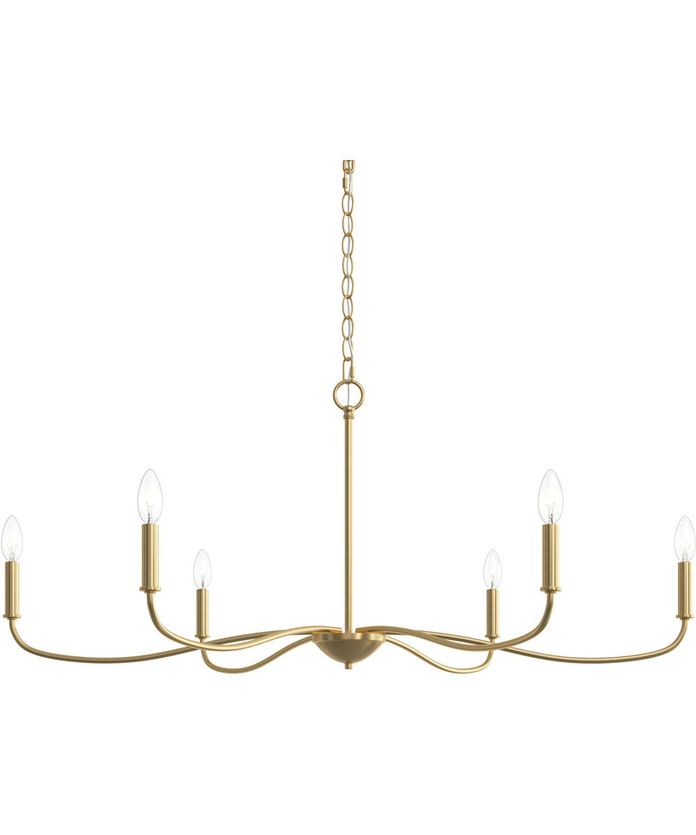 Ilia 6-Light Extra Large Chandelier Brushed Gold