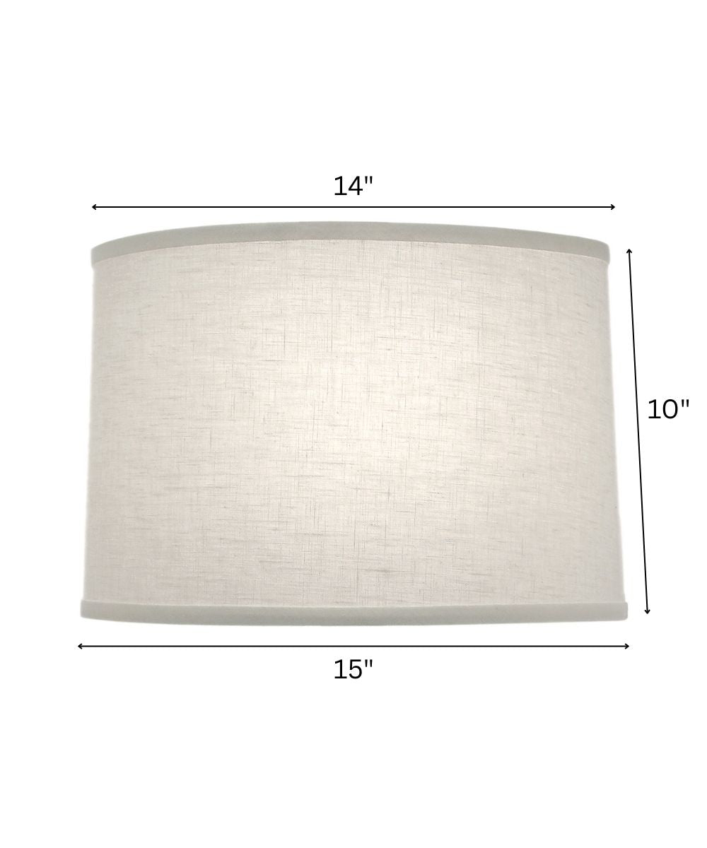 14x15x10 Cream Aberdeen Drum Hardback Lampshade