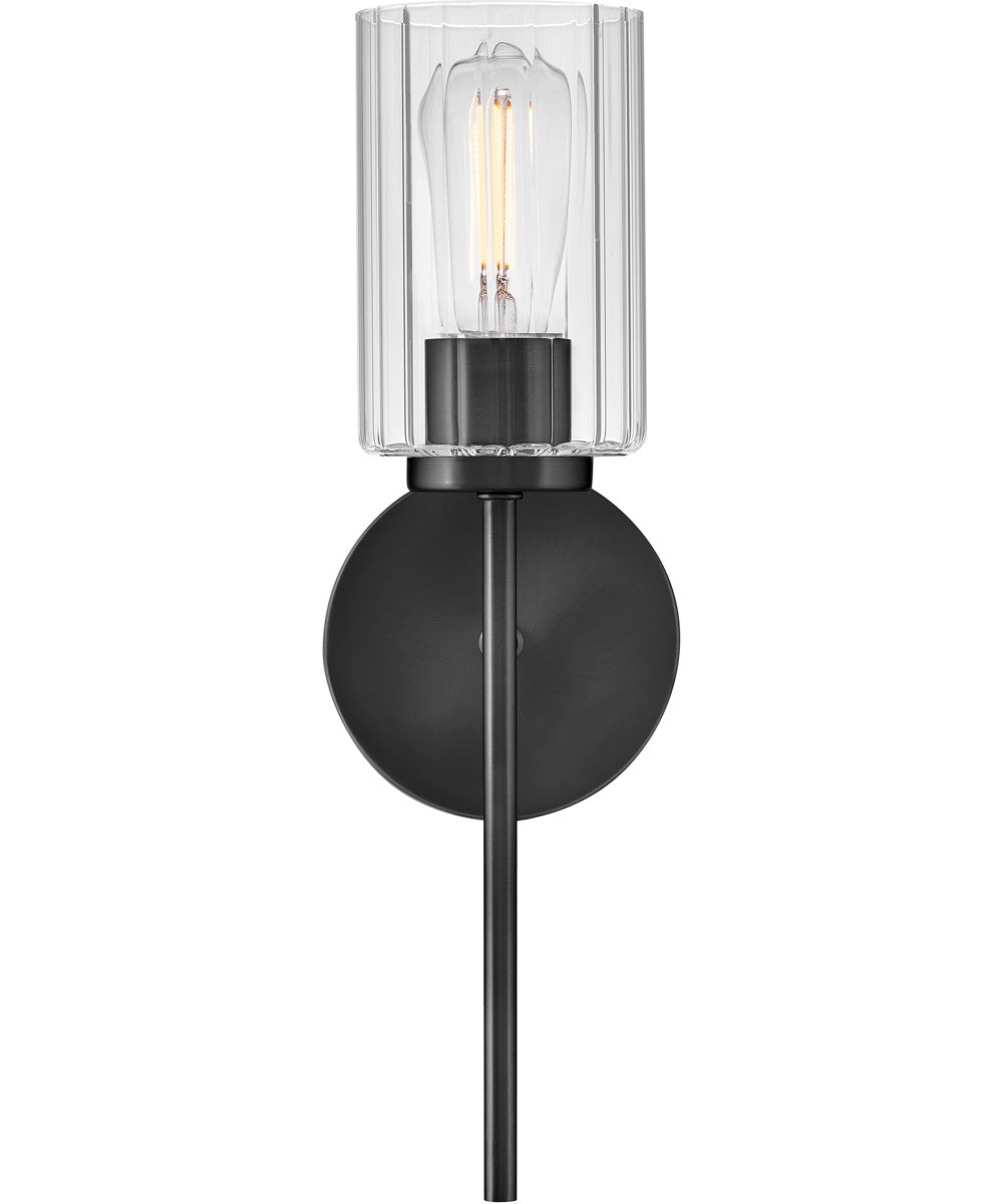 Leta 1-Light Medium Single Light Sconce in Black