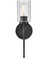 Leta 1-Light Medium Single Light Sconce in Black