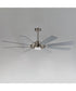 Helm 72 inch Indoor Fan w LED Light Kit Satin Nickel