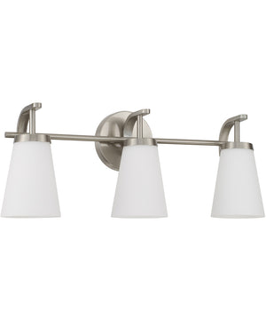 Drake 3-Light Vanity Brushed Nickel