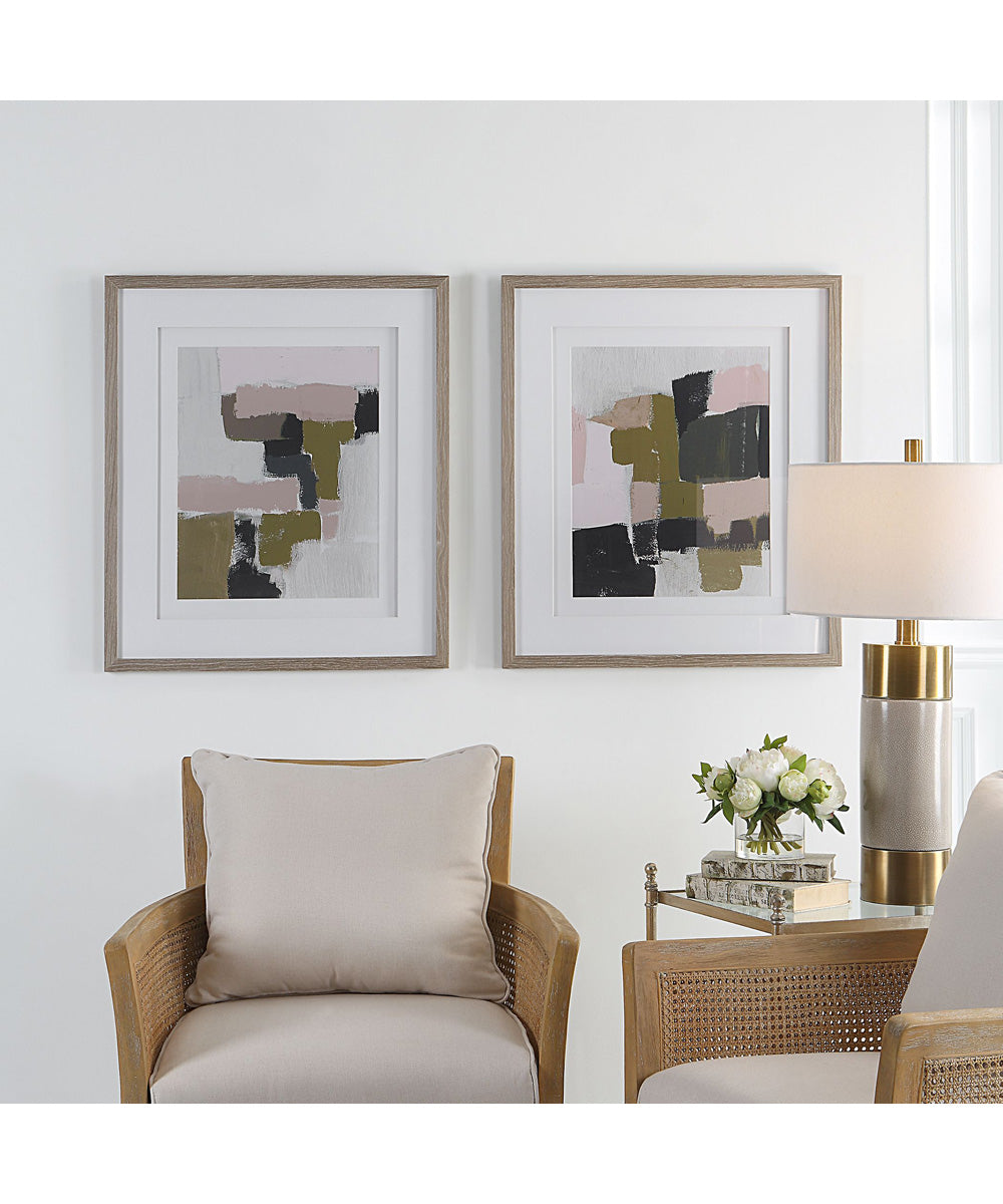 Color Block Framed Prints, Set of 2