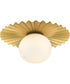Stevie 1-Light Small Flush Mount in Lacquered Brass