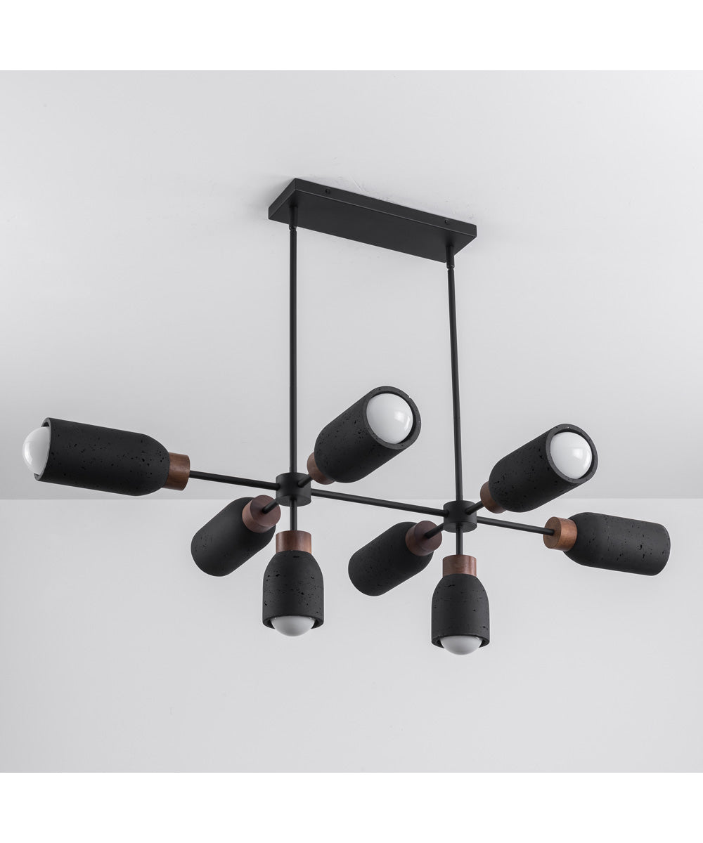 Pompeii 8-Light Pendant Lava / Black
