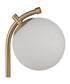 Modern Desk Lamp with White Glass Globe and USB Port