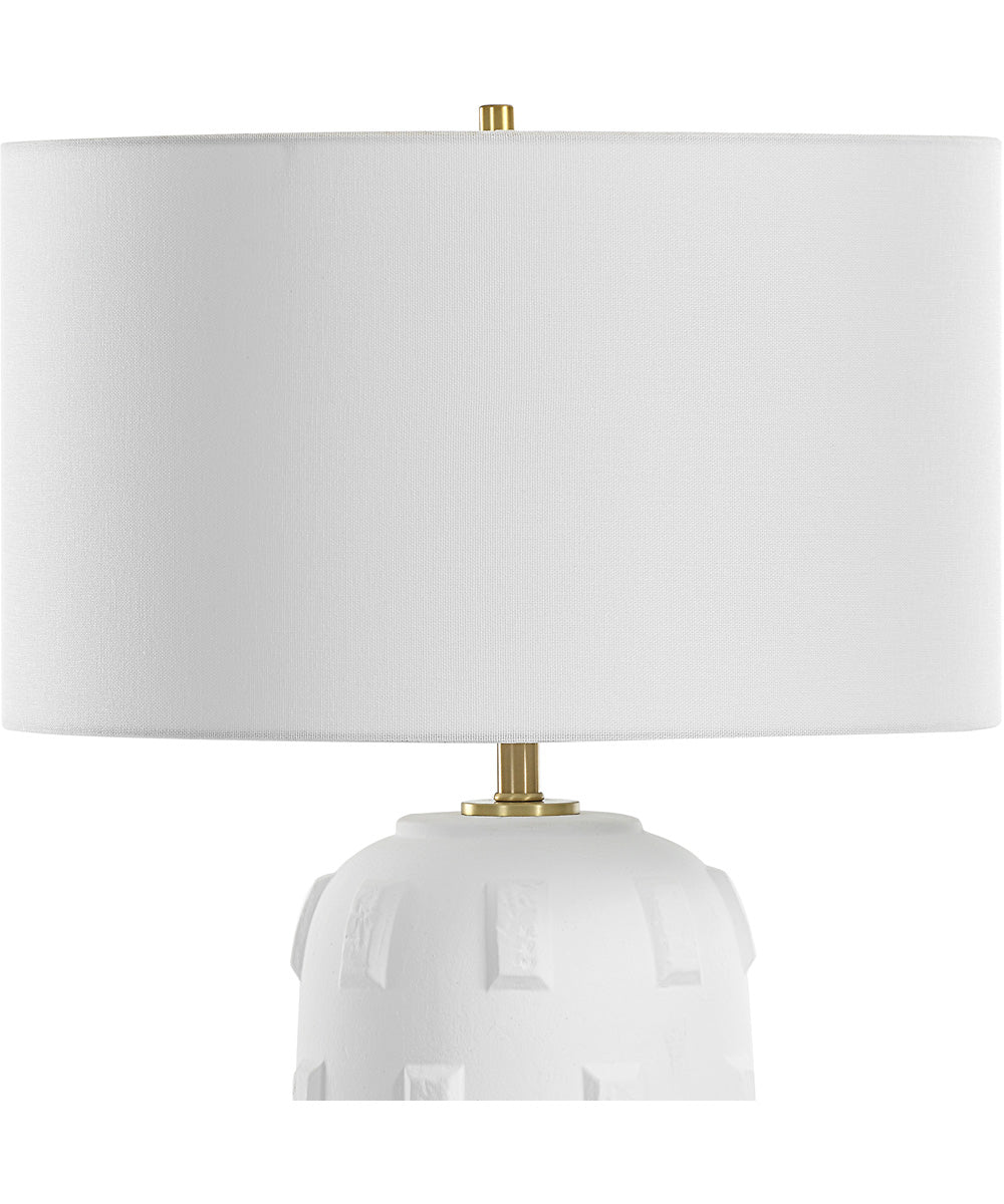 Emerie Textured White Table Lamp