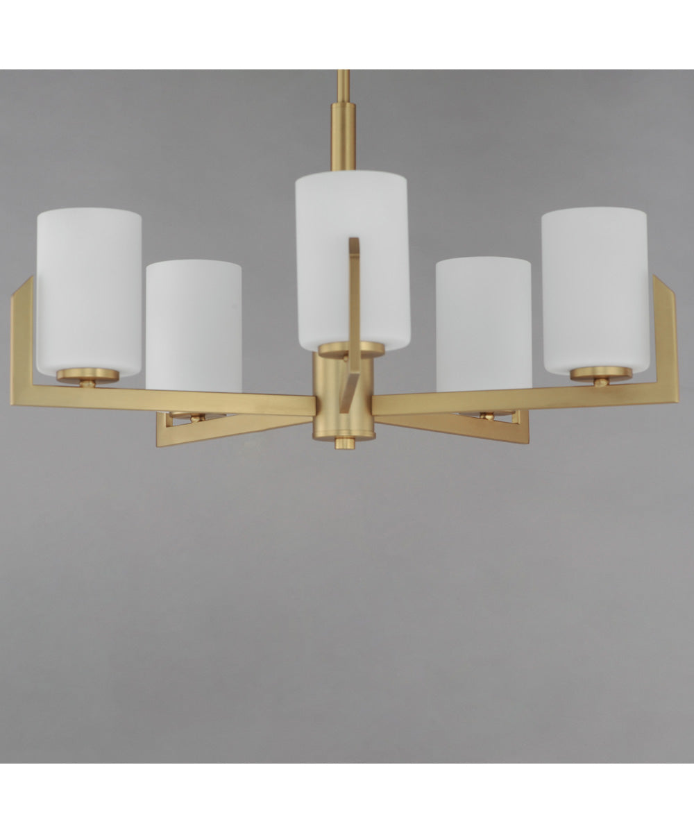 Dart 5-Light Chandelier Natural Aged Brass