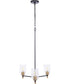 Council 3-Light Lighting Flat Black/Satin Brass