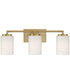 Leavenworth 3 Light Vanity Brushed Gold