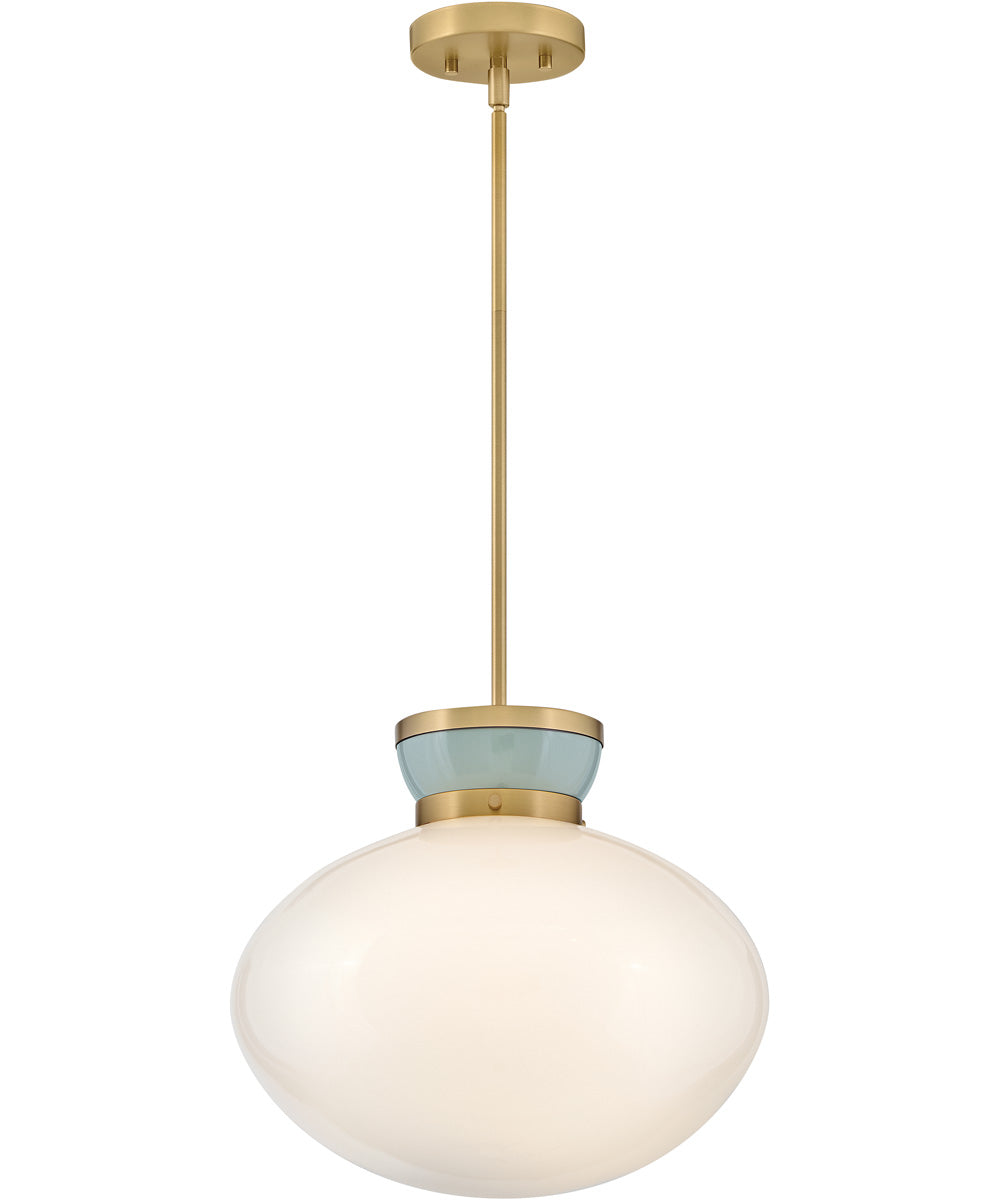 Lucy 1-Light Medium Pendant in Lacquered Brass