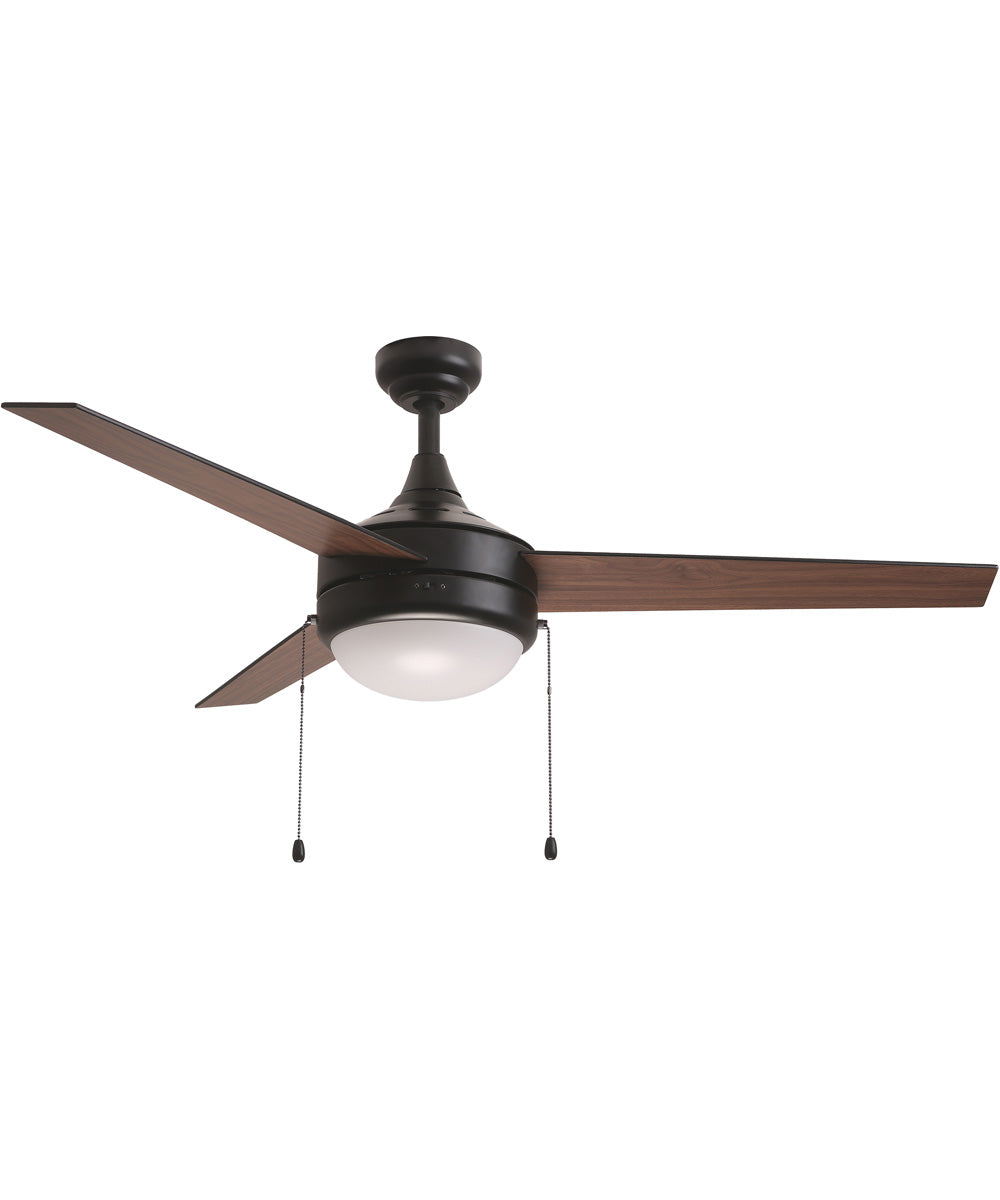 Trio Pull 52 inch 3-Blade Fan w Pull Chain Black