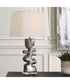 Free Flowing Nickel Table Lamp