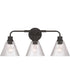 Pleated 3-Light Lighting Flat Black