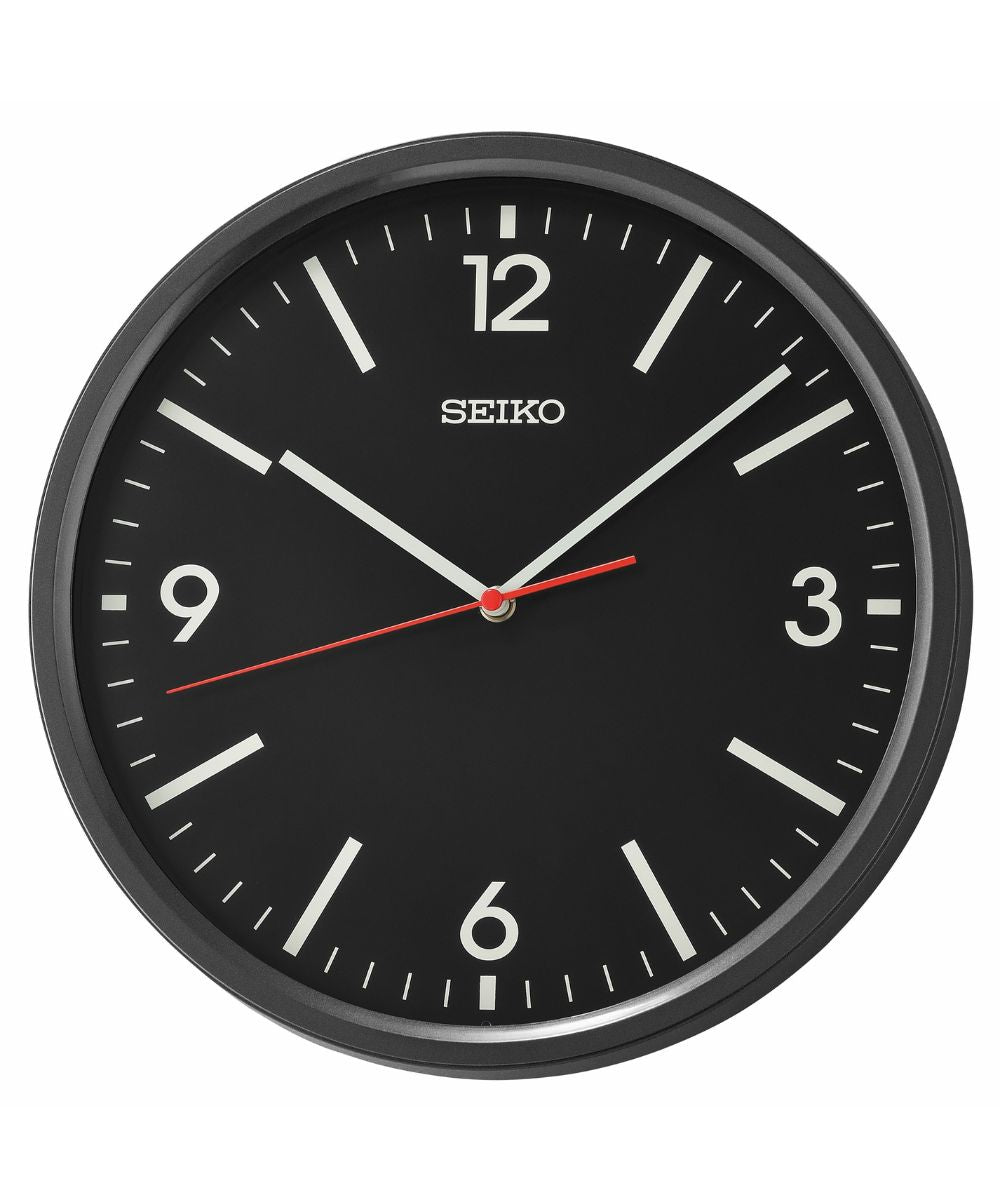 OPEN BOX Wall Clock Sano Metallic Black Glass Cover