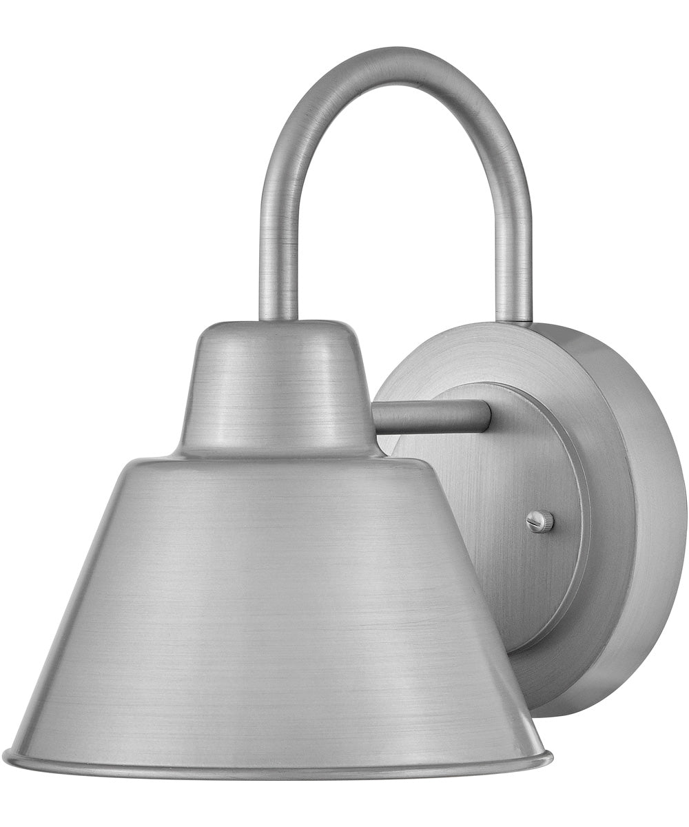 Wes 1-Light Small Gooseneck Barn Light in Antique Brushed Aluminum