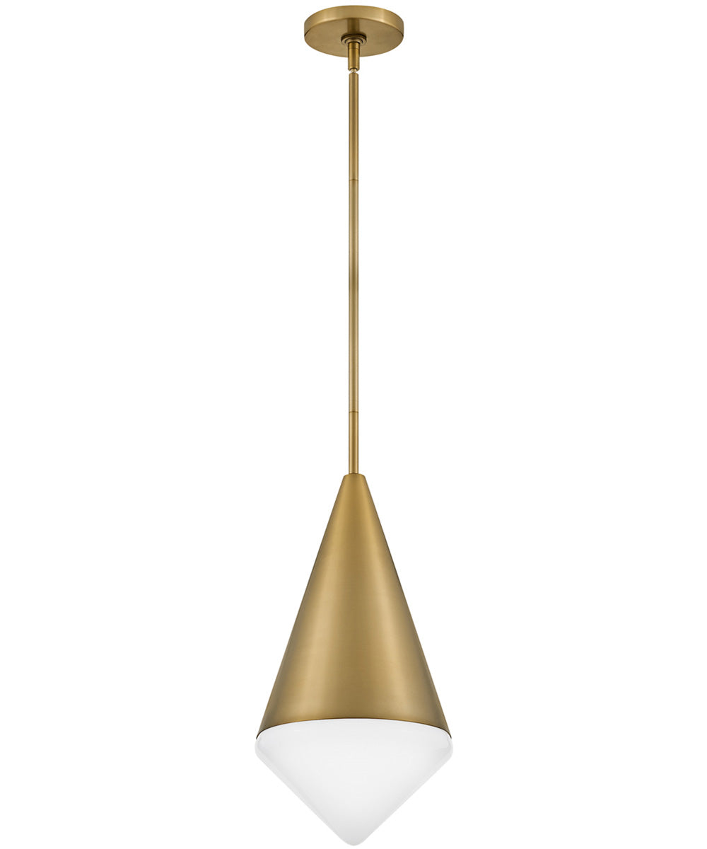 Betty 1-Light Small Pendant in Lacquered Brass